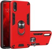 Voor vivo V11 / V11 Pro 2 in 1 Armor Series PC + TPU beschermhoes met ringhouder (rood)