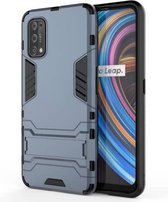 Voor OPPO Realme X7 PC + TPU schokbestendige beschermhoes met houder (marineblauw)