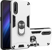 Voor vivo iQOO Neo / S1 2 in 1 Armor Series PC + TPU beschermhoes met ringhouder (zilver)