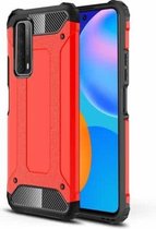 Voor Huawei P smart 2021 Magic Armor TPU + pc combinatiebehuizing (rood)