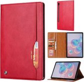 Voor Samsung Galaxy Tab S7 Plus / T970 / T975 / T976 Kneed Huidtextuur Horizontale Flip Leren Case met Fotolijst & Houder & Kaartsleuven & Portemonnee (Rood)