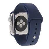 Voor Apple Watch Sport 38 mm hoogwaardige rubberen sporthorlogeband met pin-and-tuck sluiting (donkerblauw)