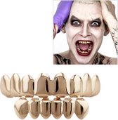 Hiphopaccessoires Gouden tandenset Echt goudplating Gladde bovenste acht onderste zes protheseset (roségoud)