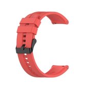 Voor Huawei Watch GT 2 Pro siliconen vervangende band horlogeband met zwarte stalen gesp (rood)