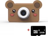 D9 8.0 megapixel lens Mode dunne en lichte mini digitale sportcamera met 2.0 inch scherm & beervorm beschermhoes & 32G geheugen voor kinderen