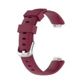 Voor Fitbit Inspire 2 TPE vervangende horlogeband, maat: L (wijnrood)