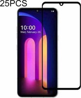 Voor LG V60 ThinQ 5G 25 STKS Volledige lijm Volledig scherm gehard glasfilm