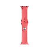 Voor Apple Watch Series 6 & SE & 5 & 4 44 mm / 3 & 2 & 1 42 mm Mutural vloeibare siliconen horlogeband (watermeloenrood)