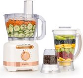 Klarstein Luca multifunctionele mixer - food processor 1000 W -  3 traploze snelheid - 6 modi - pulse-functie - BPA-vrij - 15 delen