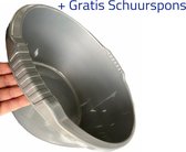 Afwasteil Rond 20 Liter + Gratis Schuurspons| Afwasteil Grijs |