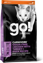 GO! SOLUTIONS CARNIVORE Graanvrij Kip, Kalkoen + Eend Recept 3.7kg