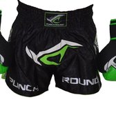 Punch Round NoFear Kickboks Shorts Zwart Neo Groen XL = Jeans Maat 36