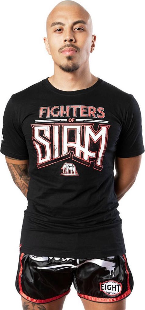 8 Weapons T-shirt Fighters of Siam Zwart maat L