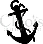 Chloïs Glittertattoo Sjabloon 5 Stuks - Anchor - CH5309 - 5 stuks gelijke zelfklevende sjablonen in verpakking - Geschikt voor 5 Tattoos - Nep Tattoo - Geschikt voor Glitter Tattoo