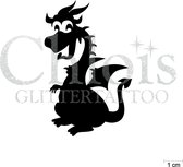 Chloïs Glittertattoo Sjabloon 5 Stuks - Longneck Dragon - CH2516 - 5 stuks gelijke zelfklevende sjablonen in verpakking - Geschikt voor 5 Tattoos - Nep Tattoo - Geschikt voor Glitt