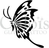 Chloïs Glittertattoo Sjabloon 5 Stuks - Butterfly Shianna - CH2023 - 5 stuks gelijke zelfklevende sjablonen in verpakking - Geschikt voor 5 Tattoos - Nep Tattoo - Geschikt voor Gli