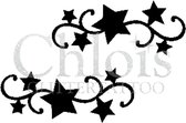 Chloïs Glittertattoo Sjabloon 5 Stuks - Curly Stars - Duo Stencil - CH4034 - 5 stuks gelijke zelfklevende sjablonen in verpakking - Geschikt voor 10 Tattoos - Nep Tattoo - Geschikt