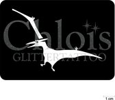 Chloïs Glittertattoo Sjabloon 5 Stuks - Pteranodon Dino - CH1904 - 5 stuks gelijke zelfklevende sjablonen in verpakking - Geschikt voor 5 Tattoos - Nep Tattoo - Geschikt voor Glitt