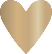 Stickers heart gold small - aantal 10 stickers