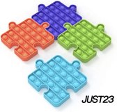 JUST23 Pop it puzzel - Fidget toys - Pop it vierkant - Puzzel - Pop it - Mini pop it - Anti stress speelgoed - 4 + 1 gratis