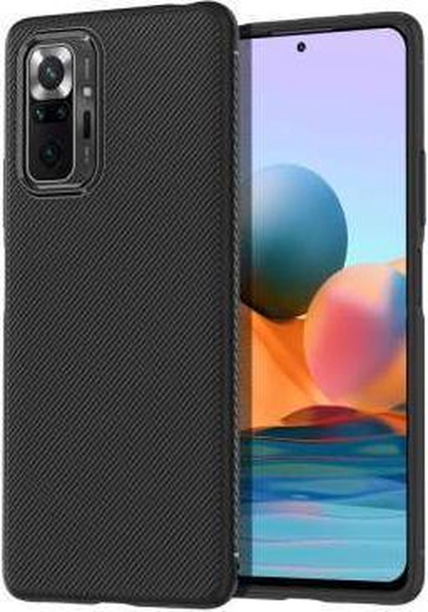 Xiaomi Redmi Note 10 Pro Texture TPU hoesje - Zwart