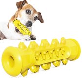Kauwbot Hond-Kauwspeelgoed- Snacks-Tandverzorging- Anti Tandsteen- Mogelijkheid Voor Touw-15 cm x 5 cm- Geel
