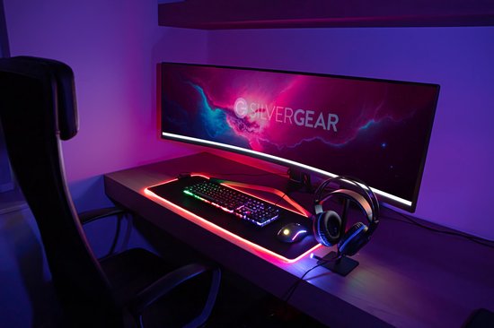 Silvergear Gaming Muis met RGB LED Verlichting - 800-6400DPI - Bedraad - Zwart