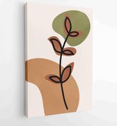 Botanical abstract art backgrounds vector. Summer square banner 1 - Moderne schilderijen – Vertical – 1931385656 - 80*60 Vertical