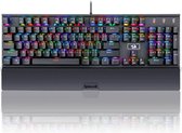 Redragon Rahu K567  RGB Mechanisch Gaming Toetsenbord met polssteun - Extra sterke Air Craft Aluminium Frame - volledig conflictvrij anti-ghosting - QWERTY - Blue switches - HEAVY DUTY