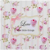 Clayre & Eef - Metalen wandbord "Love the little things" - 29x2x29 cm