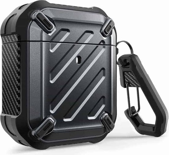 Supcase Unicorn Beetle Rugged Armor Apple AirPods 2 - Airpods 1 Case Zwart