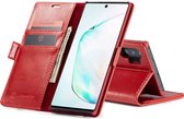 FONU Leren Boekmodel Hoesje Samsung Galaxy Note 10 Plus - Rood
