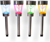 Marli Goods - LUMINEO - SOLAR LED TUINVERLICHTING - SET VAN 4 MULTICOLOR - ROTEREND