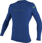 O'Neill O'Neill Basic Skins L/S Rashguard Surfshirt - Maat 164  - Unisex - blauw - lichtgroen