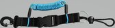 Procean spiraalkoord | 1.3 meter | met clip & splitring | blauw