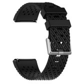 Voor Fitbit Versa / Versa 2 / Versa Lite 23cm ademende mode siliconen band (zwart)