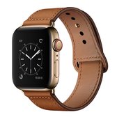 Voor Apple Watch 3/2/1 generatie 38mm universele gesp lederen band (Crazy Horse donkerbruin)