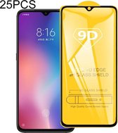 25 STUKS 9D Volledige lijm Volledig scherm Gehard glasfilm voor Geschikt voor Xiaomi Mi CC9