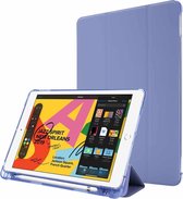 Voor iPad 10.2 Airbag horizontale flip lederen tas met drievoudige houder en penhouder (paars)