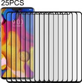 25 STUKS Voor LG V40 ThinQ 0.3mm 9H Oppervlaktehardheid 3D gebogen rand Volledig scherm Gehard glasfilm