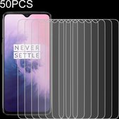 50 STUKS 0.26mm 9H 2.5D gehard glasfilm voor OnePlus 7T