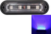 12W 720LM 4-LED blauw licht 18 flitspatronen Auto Strobe noodwaarschuwingslampje Lamp, DC 12V