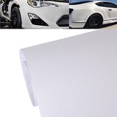1.52 m x 0.5 m 4D Carbon Vinyl Wrap Auto Sticker Decal Bubble Air Release (Wit)
