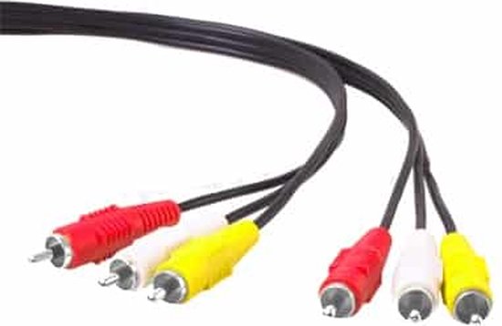 Câble AV audio vidéo stéréo RCA de haute qualité, longueur: 3 m | bol