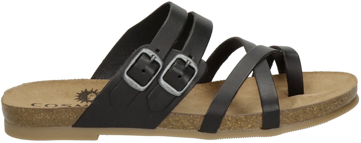 Cosmos - 6106801 - Dames slippers - Kleur: Zwart - Maat: 41