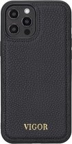 iPhone 12 Pro Max hoesje - Leer Classic zwart - BYVIGOR