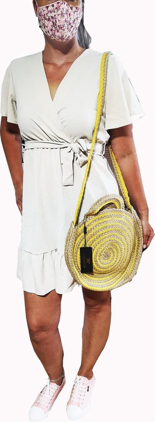Missufeintl Cocktailjurk voor dames, wikkeljurk, midijurk