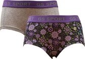 GS-Sport Dames Boxers Paars-Grijs 2-Pack maat M