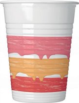 Procos Feestbekers Taart 200 Ml Wit/roze/geel 8 Stuks