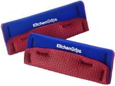 KitchenGrips - FLXAprene pannenlap - pannenhouder - neopreen - set 2 stuks - blauw/rood